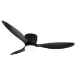 Ventilator de tavan, metal/plastic negru mat,ň reglabil intensitate, viteze multiple prin întrerupător de perete, memorie, temporizator, telecomandă, 2 direcții de rotație, ø:1315mm, LED 20W 230V, sursă 2460 lm, putere 1450 lm, CCT 2700-6500K - imagine 4