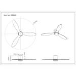 Ventilator de tavan, imitație de lemn/metal/plastic, reglabil, viteze multiple prin întrerupător de perete, memorie, temporizator, telecomandă, 2 direcții de rotație, ø: 1315 mm, în. 226 mm, LED 20W 230V, sursă 2460 lm, putere 1450 lm, CCT 2700-6500K - imagine 6