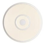 Plafonieră alb metalic, plastic opal strălucitor, inel cromat, ø: 380mm, H: 65mm, incl. LED 24W 230V, sursă 2500lm, ieșire 1400lm, 4000K - imagine 4