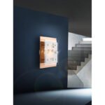Plafoniera , ruginiu, sticlă mata, cristale K5 șampanie,, LxWxH: 240x240x85,excl 1xE27 Illu 40W 230V. - imagine 2