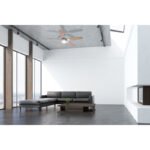Ventilator chrom si nichel mat, 3  viteze, 2 directii de invartire,intrerupator cu lant, D:1320, H:406, exkl. 1xE14 60W 230V - imagine 3
