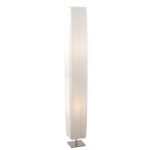 Lampadar crom,textil alb plisat, comutator, cablu 1,8 m, LxWxH: 140x140x1190, excl 2xE27 40W 230V