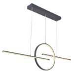 suspensie, metal gri/grafit, acryl alb, lumina de veghe, dimmabila, telecomanda, schimbare culori lumina, LxBxH:1200x60x1500, inkl. 1xLED 50W 230V, 4000lm Source, 1300lm Output, CCT 3.000-4500-6.000