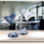 Lampă de birou, crom albastru, comutator, WxH: 215x350, excl 1xE27 40W 230V - imagine 2