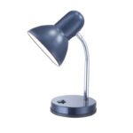 Lampă de birou, crom albastru, comutator, WxH: 215x350, excl 1xE27 40W 230V