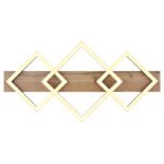 Plafonieră metal negru mat, MDF lemn optic închis, plastic negru mat, plastic alb, L x l x I: 610x310x85mm, inclusiv LED 24W 230V, 2670lm Sursă, 1400lm Ieșire, 3000K - imagine 5
