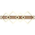 Plafonieră metal negru mat, MDF lemn optic închis, plastic negru mat, plastic alb, L x l x I: 820x310x85mm, inclusiv LED 30W 230V, 3350lm Sursă, 1700lm Ieșire, 3000K - imagine 4