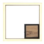 Plafonieră metal negru mat, MDF lemn optic închis, plastic negru mat, plastic alb, L x l x I: 270x270x54mm, inclusiv LED 12W 230V, 1350lm Sursă, 600lm Ieșire, 3000K - imagine 4