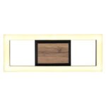 Plafonieră metal negru mat, MDF lemn optic închis, plastic negru mat, plastic alb, L x l x I: 345x130x58mm, inclusiv LED 12W 230V, 1350lm Sursă, 600lm Ieșire, 3000K - imagine 4