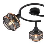 Spot metal negru,  metal negru-auriu, D: 250, H: 215, excl. 3xE14 40W 230V - imagine 5