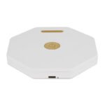 Lampă de masă plastic alb mat, hârtie albă, touch on/off, dimmer tactil reglabil continu, excl. adaptor, incl. USB-A 2.0/USB-C, ø: 130mm, H: 210mm,  înălțime când este pliată: 1.8 cm, incl. LED 1W 230V, sursă 168lm, ieșire 81lm, CCT 3500/4800/2600K - imagine 5