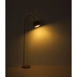 Lampă de podea metal negru mat, metal negru mat, cablu PVC negru, comutator cu pedală în cablu, LxLxA: 580x200x1500mm, lungime cablu 1800mm, excl. 1x E27 60W 230V - imagine 4