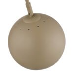 Lampă de podea din metal de culoare nisip mat, metal de culoare nisip mat, cablu PVC negru, comutator cu pedală în cablu, mobil, LxLxA: 580x250x1500mm, lungime cablu 1800mm, excl. 1x E27 60W 230V - imagine 4