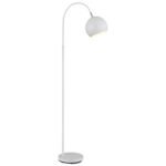 Lampă de podea metal alb mat, metal alb mat, cablu PVC alb, comutator cu pedală în cablu, LxLxA: 580x250x1500mm, lungime cablu 1800mm, excl. 1x E27 60W 230V