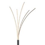 Lampă de podea din metal negru mat, plastic alb, alb, reglabilă, variator tactil, L x l x I: 560x600x1870mm, lungime cablu 1800mm, incl. LED 36W 230V, 4100lm Sursă, 910lm Ieșire, 3000K - imagine 4
