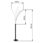Lampă de podea din metal negru mat, plastic alb, alb, reglabilă, variator tactil, L x l x I: 560x600x1870mm, lungime cablu 1800mm, incl. LED 36W 230V, 4100lm Sursă, 910lm Ieșire, 3000K - imagine 6
