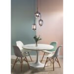 Suspensie, metal negru, sticlă fumurie, 3 abajoare cu diferite forme, D: 460, H: 1200, excl. 3xE14 40W 230V - imagine 3