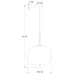 Suspensie, metal negru, sticlă fumurie, D: 300, H: 1200, excl.1xE27 60W 230V - imagine 5