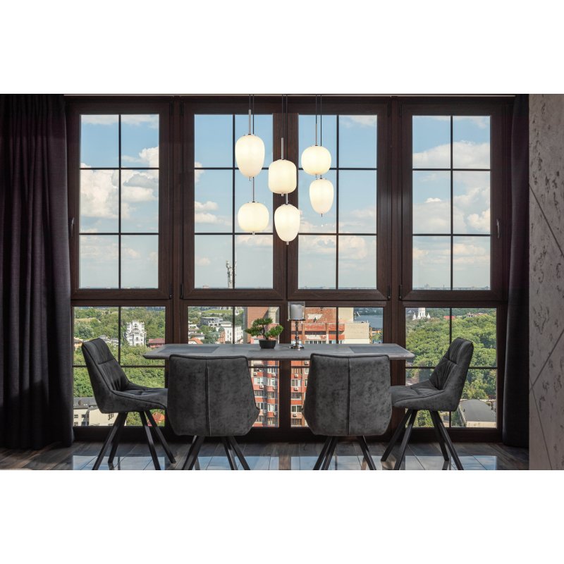 blacky-i-15345-6no-g28079-5 Pendul Blacky I, Nichel mat, E14 6x40W, L800xH1200mm, Globo - imagine 1