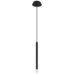 Suspensie metal negru mat, metal negru mat, acrilic satinat, transparent, cablu PVC negru, ø: 120mm, H: 1200mm, excl. 1x G9 LED 4W 230V - imagine 3