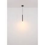 Suspensie metal negru mat, metal negru mat, acrilic satinat, transparent, cablu PVC negru, ø: 120mm, H: 1200mm, excl. 1x G9 LED 4W 230V - imagine 4
