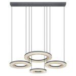 Lampă cu suspensie metal negru, alb, alb acrilic, reglabilă, memorie, lumină de noapte, înălțimea poate fi scurtată, telecomandă, inel ø:30/40/50cm, L x l x I: 1000x500x1200mm, LED 80W 230V, 850-10200lm sursă, 240-2765lm ieșire, CCT 2700-6000K - imagine 4