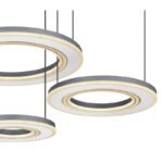 Lampă cu suspensie metal negru, alb, alb acrilic, reglabilă, memorie, lumină de noapte, înălțimea poate fi scurtată, telecomandă, inel ø:30/40/50cm, L x l x I: 1000x500x1200mm, LED 80W 230V, 850-10200lm sursă, 240-2765lm ieșire, CCT 2700-6000K - imagine 5