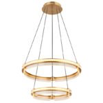 Lampă suspendată metal/aluminiu auriu, cristale K5 transparente, reglabil, mai multe niveluri prin intermediul întrerupătorului de perete, telecomandă, ø: 600mm, H: 1200mm, LED 78W 230V, sursă 1025-9162lm, ieșire 430-4143lm, CCT 2700-6000K - imagine 5