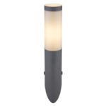 Aplica de exterior ,oțel inoxidabil antracit, plastic alb, IP44, D: 76, H: 390, AL: 170, excl. 1xE27 60W 230V - imagine 4