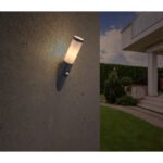 Aplică Exterior Boston, Antracit, Senzor, Oblica E27 1x60W, Ø76mm, IP44, Globo