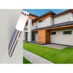 Aplica de exterior, otel inoxidabil, plastic alb, IP44, senzor: 90 °, gama: 9m, D: 76, H: 405, AL: 170, excl 1xE27 60W 230V - imagine 2