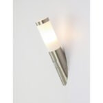 Aplica de exterior, otel inoxidabil, plastic alb, IP44, senzor: 90 °, gama: 9m, D: 76, H: 405, AL: 170, excl 1xE27 60W 230V - imagine 5