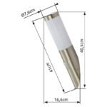 Aplica de exterior, otel inoxidabil, plastic alb, IP44, senzor: 90 °, gama: 9m, D: 76, H: 405, AL: 170, excl 1xE27 60W 230V - imagine 6