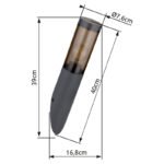 Corp de iluminat pentru exterior din oțel inoxidabil antracit, plastic de culoare fumurie, direcția luminii: în sus, IP44, ø: 76mm, I: 400mm, A: 170mm, fără bec 1x E27 23W 230V - imagine 5