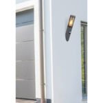 Aplica exterior din oțel inoxidabil antracit, plastic de culoare fumurie, direcția luminii: în sus, inclusiv senzor, IP44, ø: 76mm, I: 410mm, A: 170mm, fără bec 1x E27 15W 230V - imagine 2