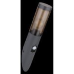Aplica exterior din oțel inoxidabil antracit, plastic de culoare fumurie, direcția luminii: în sus, inclusiv senzor, IP44, ø: 76mm, I: 410mm, A: 170mm, fără bec 1x E27 15W 230V - imagine 4