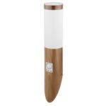 Aplica de exterior ,optic lemn ,din oțel inoxidabil, plastic alb, IP44, senzor: 90 °, autonomie: 2-8m, D: 76, H: 405, AL: 165,excl 1xE27 30W 230V - imagine 3