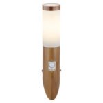 Aplica de exterior ,optic lemn ,din oțel inoxidabil, plastic alb, IP44, senzor: 90 °, autonomie: 2-8m, D: 76, H: 405, AL: 165,excl 1xE27 30W 230V - imagine 4