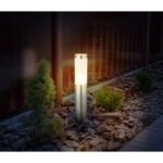 Stalp de exterior, otel inoxidabil, plastic alb, IP44, D: 127, H: 450, excl 1xE27 60W 230V - imagine 3