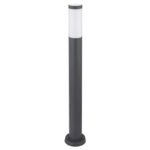 Stalp de exterior ,oțel inoxidabil antracit, plastic alb, IP44, D: 127, H: 800, excl. 1xE27 60W 230V - imagine 3