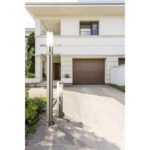 Stalp de exterior din otel inoxidabil plastic alb, IP44, senzor: 90 °, gama: 9m, D: 127, H: 450, excl 1xE27 30W 230V - imagine 2