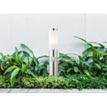 Stalp de exterior din otel inoxidabil plastic alb, IP44, senzor: 90 °, gama: 9m, D: 127, H: 450, excl 1xE27 30W 230V - imagine 3