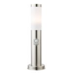 Stalp de exterior din otel inoxidabil plastic alb, IP44, senzor: 90 °, gama: 9m, D: 127, H: 450, excl 1xE27 30W 230V - imagine 5