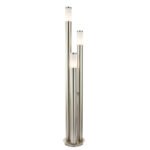 Stalp de exterior din otel inoxidabil plastic alb, IP44, D: 280, H: 1700, excl 3xE27 60W 230V - imagine 3