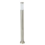 Stalp de exterior din otel inoxidabil plastic alb, IP44, D: 127, H: 1100, excl 1xE27 60W 230V - imagine 3