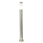Stalp de exterior din otel inoxidabil plastic alb, IP44, senzor: 90 °, gama: 9m, D: 127, H: 1100, excl 1xE27 30W 230V