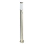 Stalp de exterior din otel inoxidabil plastic alb, IP44, senzor: 90 °, gama: 9m, D: 127, H: 1100, excl 1xE27 30W 230V - imagine 3