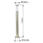 Stalp de exterior din otel inoxidabil plastic alb, IP44, senzor: 90 °, gama: 9m, D: 127, H: 1100, excl 1xE27 30W 230V - imagine 6