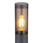 Corp de iluminat exterior din oțel inoxidabil antracit, plastic de culoare fumurie, IP44, ø: 127 mm, I: 1100 mm, fără bec 1x E27 23W 230V - imagine 4
