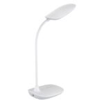Lampă de masă din plastic alb lucios, plastic satinat, silicon alb mat, reglabil, variator tactil continuu, funcție de memorie, lumină de noapte, adaptor incl., LxLxA: 280x136x400mm, LED 9W 230V, sursă 129-780lm, ieșire 39-520lm, CCT 4000/3000/6500K - imagine 5